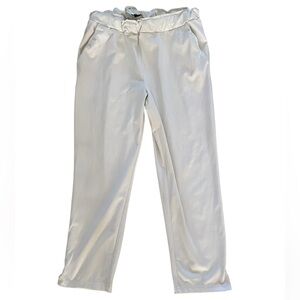Joie pull up off white pants size L two pockets, slits on side